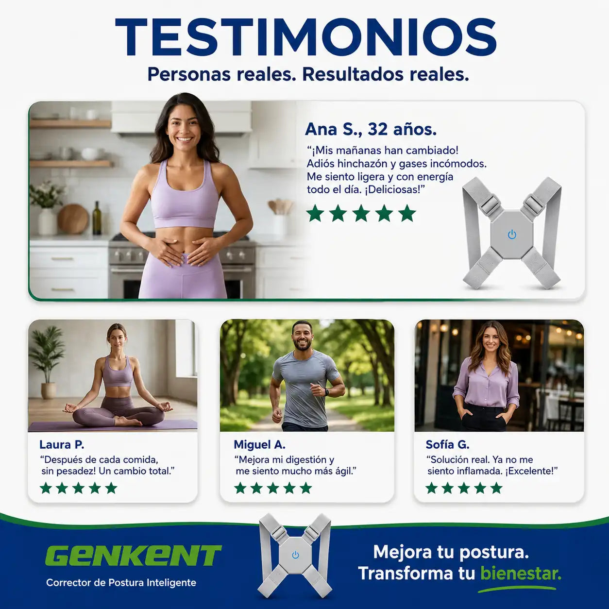 Corrector De Postura Inteligente Unisex